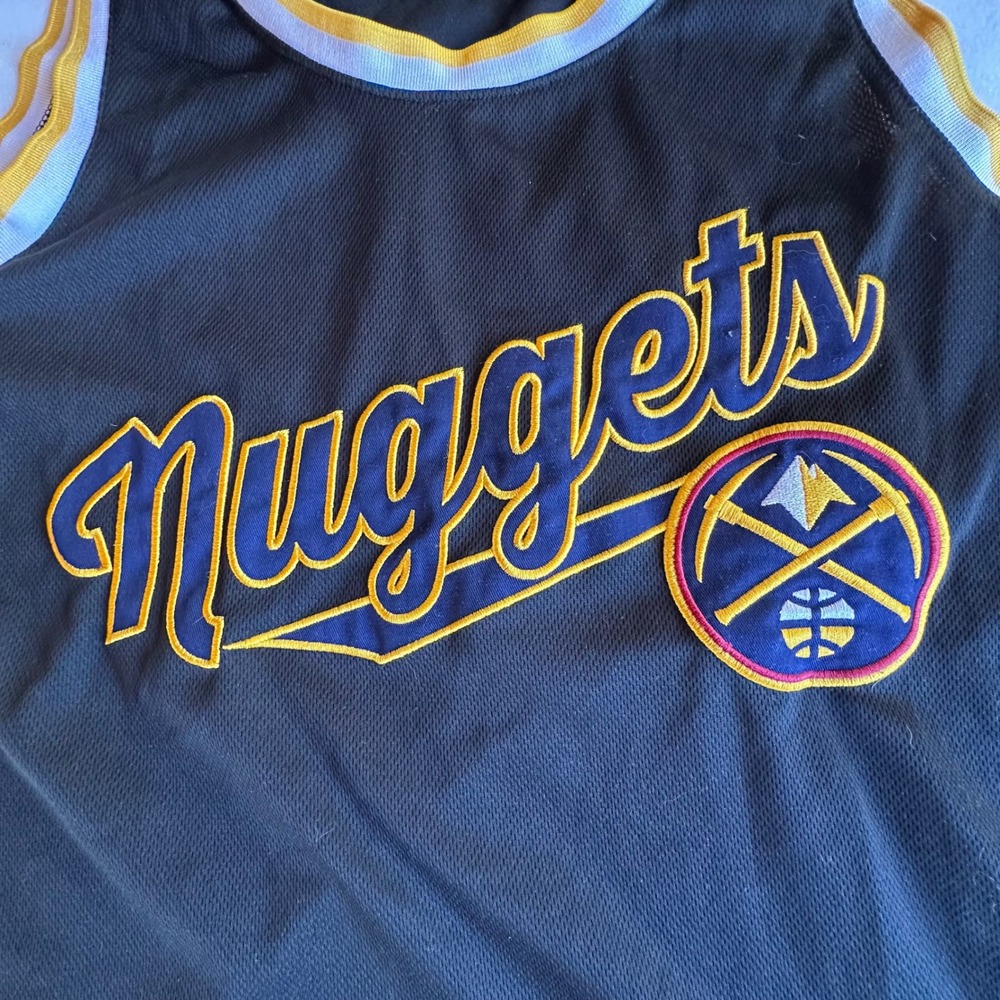 Ultra Game NBA Denver Nuggets Basketball Jersey Mens Med‎ Black Mesh Sleeveless